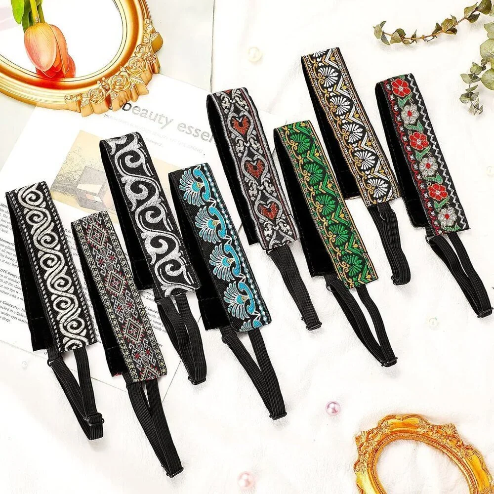 Women Velvet Hair Bands 8 Pack Non Slip Adjustable Boho Style for Yoga Sports